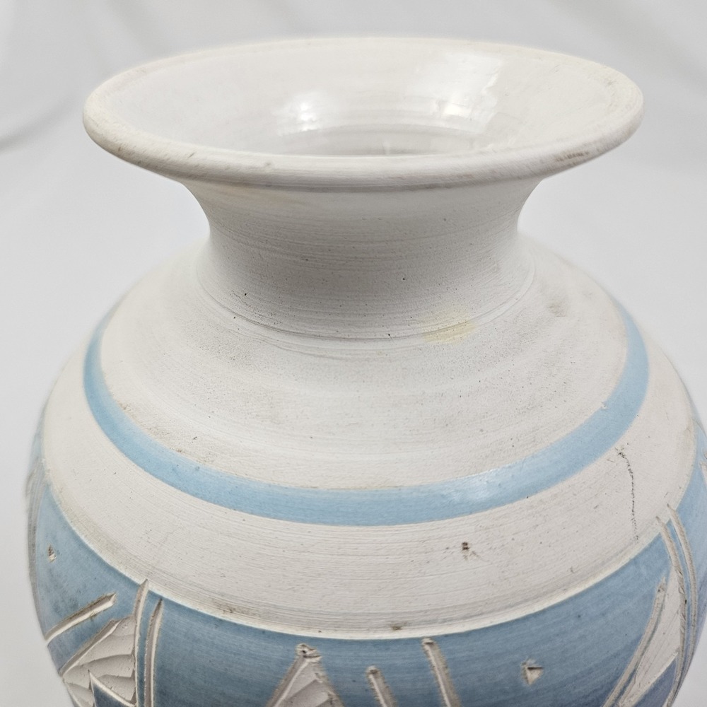 Vintage R Gonza Pottery Vase Mexican Signed Handcrafted Southwestern American - Picture 10 of 11
